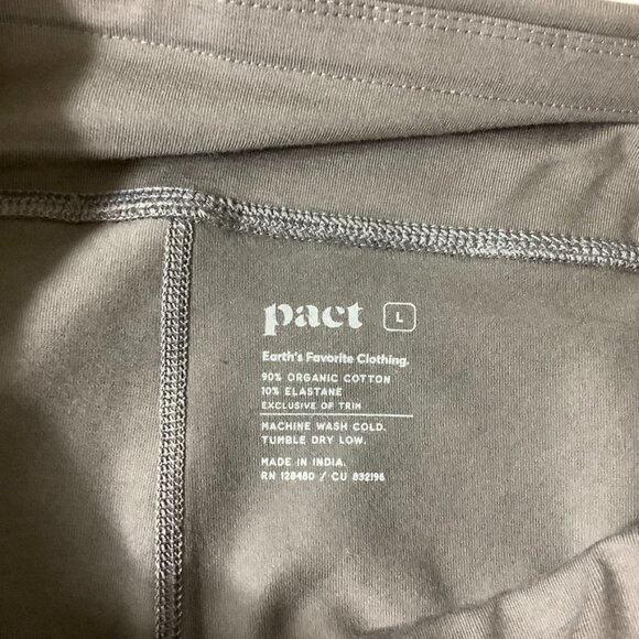 Pact Gray Organic Cotton On The Go To Pocket Skort NWT L - Picture 3 of 5